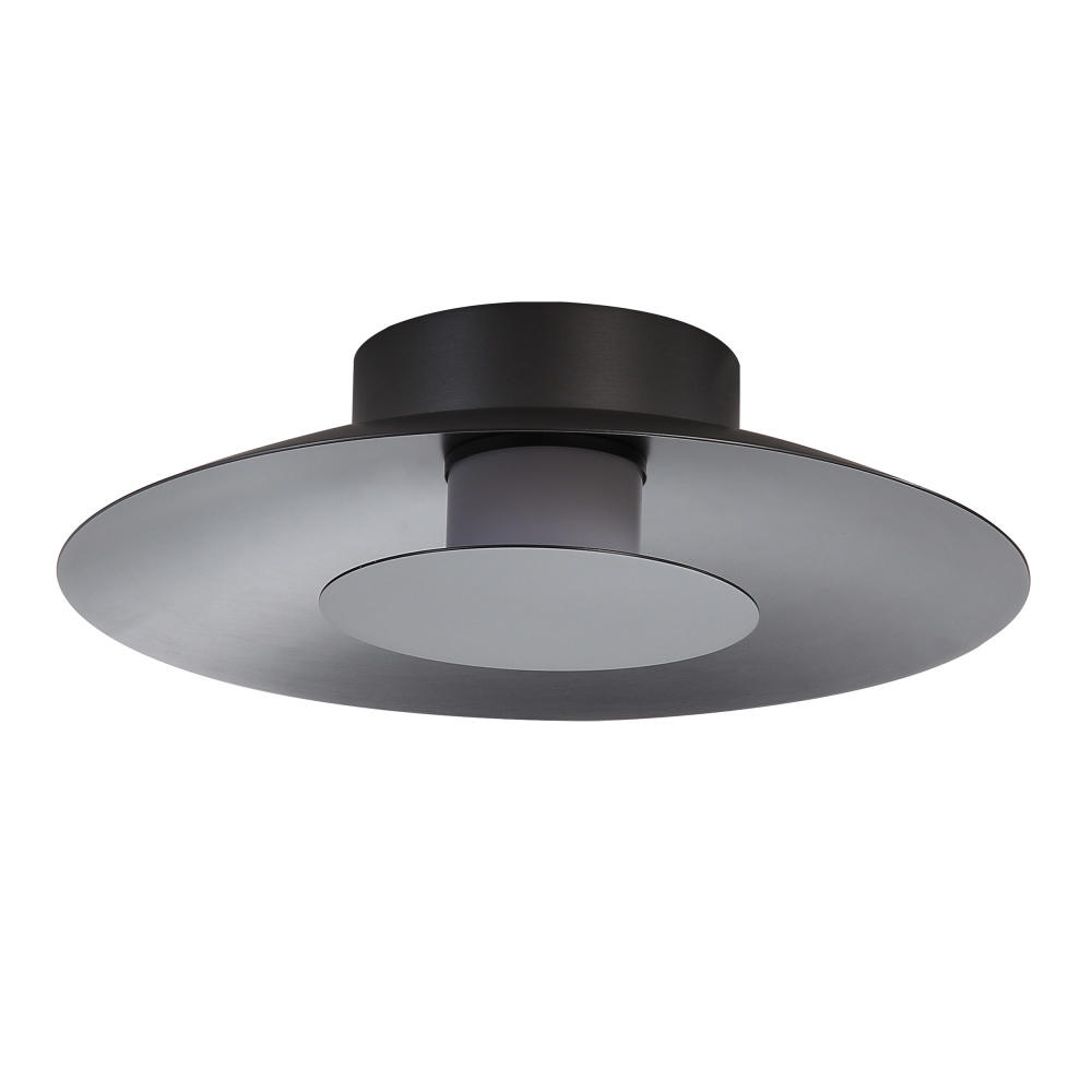 Yep by Golden Lighting Luma Integrated LED Flush Mount in Graphite and Graphite shade